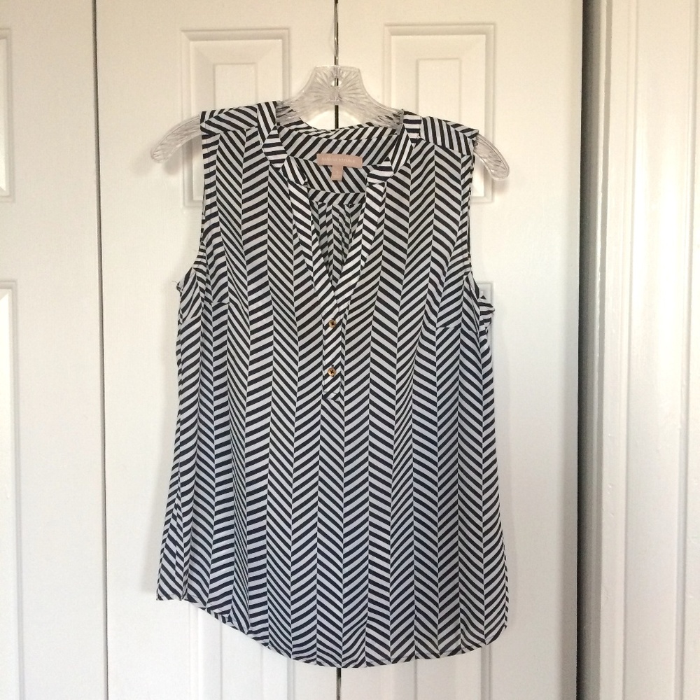 Banana Republic - Striped Sleeveless Blouse